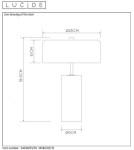 Designer table lamps - Lucide MIRASOL Desk 3xG9 white satin brass 34540/03/31 - product 7