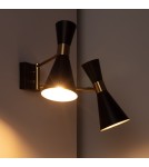 Wall lamps - Abruzzo Black and Gold Salvatore Wall lamp 2xE27 ABR-2KSZ - product 3