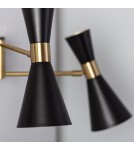 Wall lamps - Abruzzo Black and Gold Salvatore Wall lamp 2xE27 ABR-2KSZ - product 4