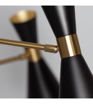 Wall lamps - Abruzzo Black and Gold Salvatore Wall lamp 2xE27 ABR-2KSZ - product 5