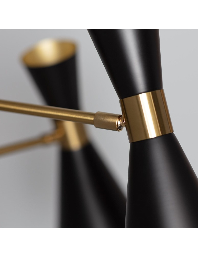 Wall lamps - Abruzzo Black and Gold Salvatore Wall lamp 2xE27 ABR-2KSZ - product kolory-swiatla.pl 5