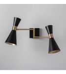 Wall lamps - Abruzzo Black and Gold Salvatore Wall lamp 2xE27 ABR-2KSZ - product 6