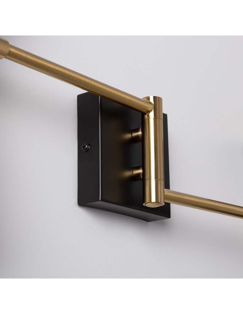 Wall lamps - Abruzzo Black and Gold Salvatore Wall lamp 2xE27 ABR-2KSZ - product kolory-swiatla.pl 8