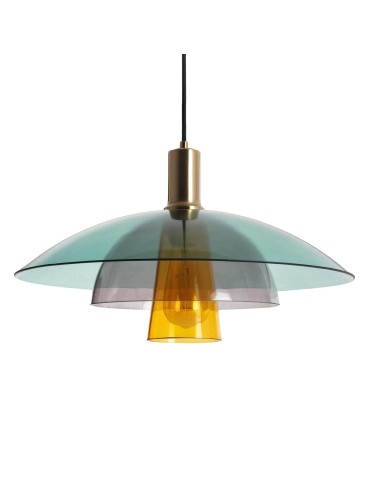 Abruzzo Colored Glass Pendant Lamp E27 45cm Koloreno ABR-PATIS