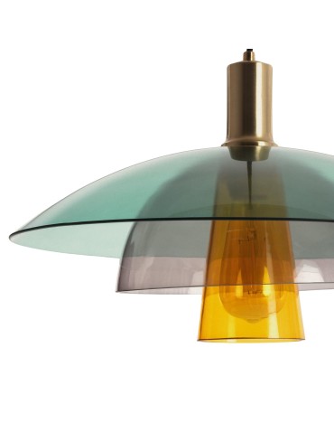 Abruzzo Lampa Wisząca Szklana Kolorowa E27 45cm Koloreno ABR-PATIS - produkt 2