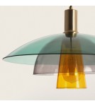 Abruzzo Lampa Wisząca Szklana Kolorowa E27 45cm Koloreno ABR-PATIS