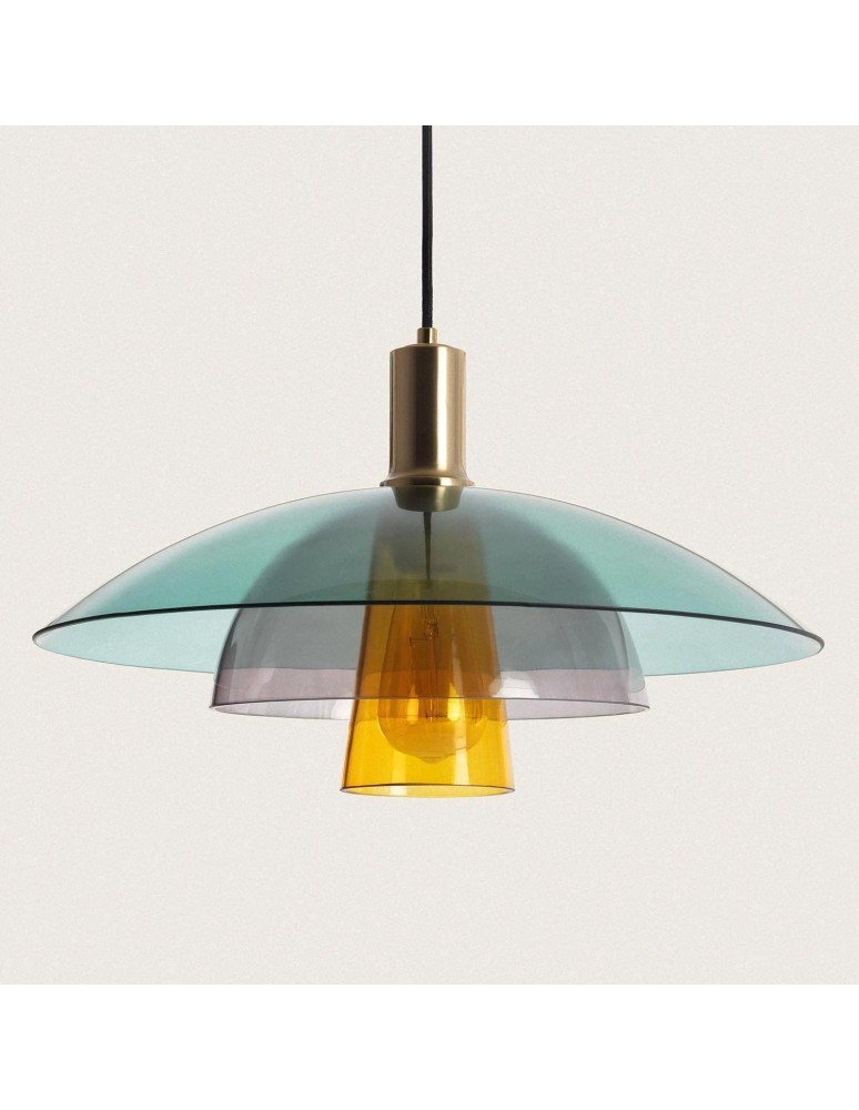Pendant lamps - Abruzzo Colored Glass Pendant Lamp E27 45cm Koloreno ABR-PATIS - product kolory-swiatla.pl 7