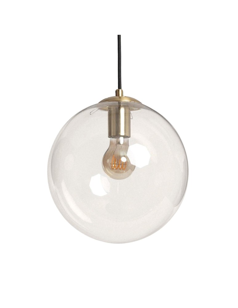 Abruzzo Lampa Wisząca złota szklana kula E27 25cm Kaspi ABR-KASP-E27