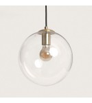 Abruzzo Lampa Wisząca złota szklana kula E27 25cm Kaspi ABR-KASP-E27