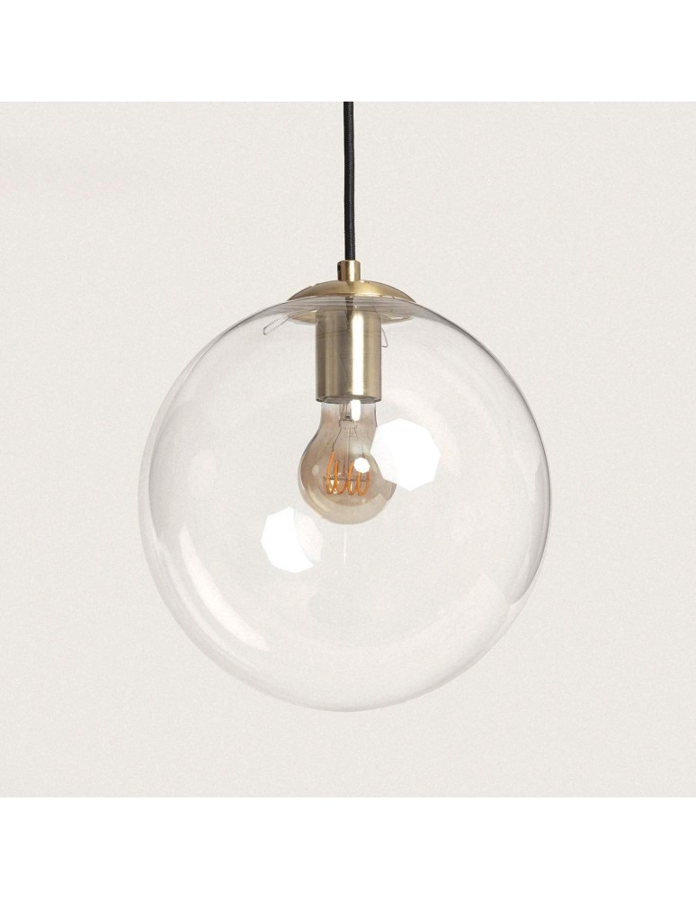 Pendant lamps - Abruzzo Pendant Lamp Gold Glass Ball E27 25cm Kaspi ABR-KASP-E27 - product kolory-swiatla.pl 2