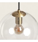 Abruzzo Lampa Wisząca złota szklana kula E27 25cm Kaspi ABR-KASP-E27
