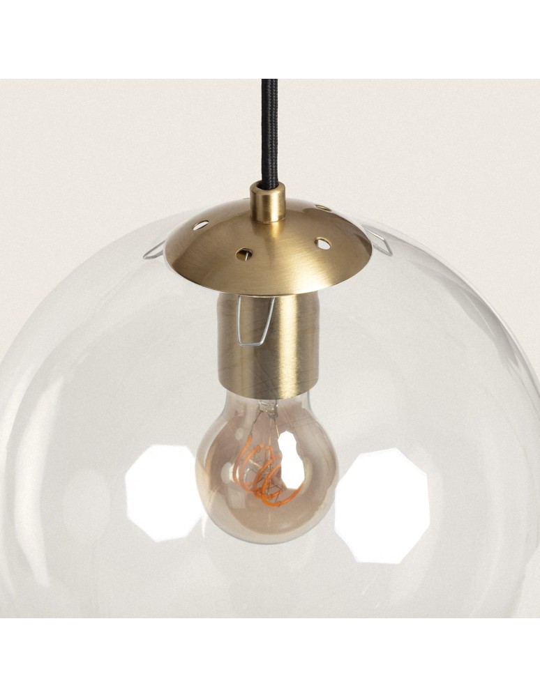 Abruzzo Lampa Wisząca złota szklana kula E27 25cm Kaspi ABR-KASP-E27