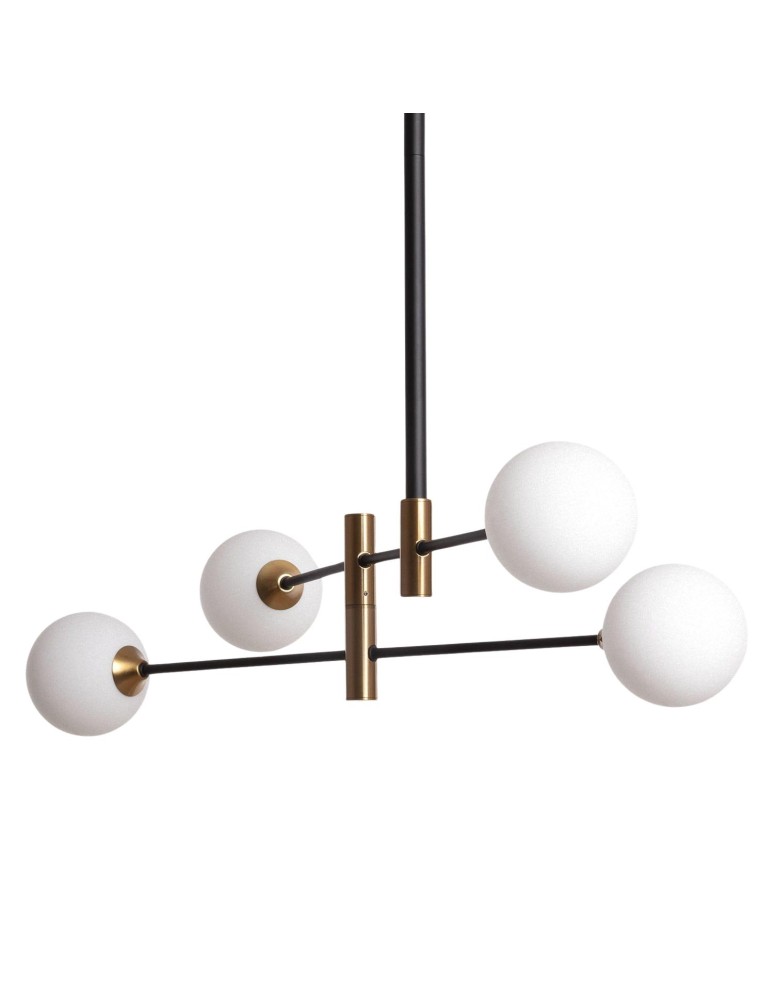 Pendant lamps - Abruzzo Modern Pendant Lamp 4xG9 Glass Milky Spheres Horhe ABR-4KLW-Z - product kolory-swiatla.pl 1