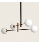 Abruzzo Lampa Wisząca nowoczesna 4xG9 Szklane mleczne kule Horhe ABR-4KLW-Z