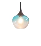 Pendant lamps - Abruzzo Glass Chalice Pendant Lamp E27 BlueSky ABR-BSE27 - product 1