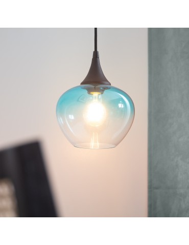 Abruzzo Glass Chalice Pendant Lamp E27 BlueSky ABR-BSE27 - product 2