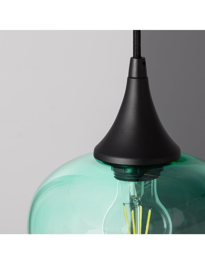 Pendant lamps - Abruzzo Glass Chalice Pendant Lamp E27 BlueSky ABR-BSE27 - product kolory-swiatla.pl 3