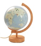 Abruzzo Lampka stołowa dla dzieci Globus E27 Globi w kolorze niebieskim ABR-GLO-B