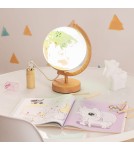 Abruzzo Lampka stołowa dla dzieci Globus E27 Globi w kolorze niebieskim ABR-GLO-B