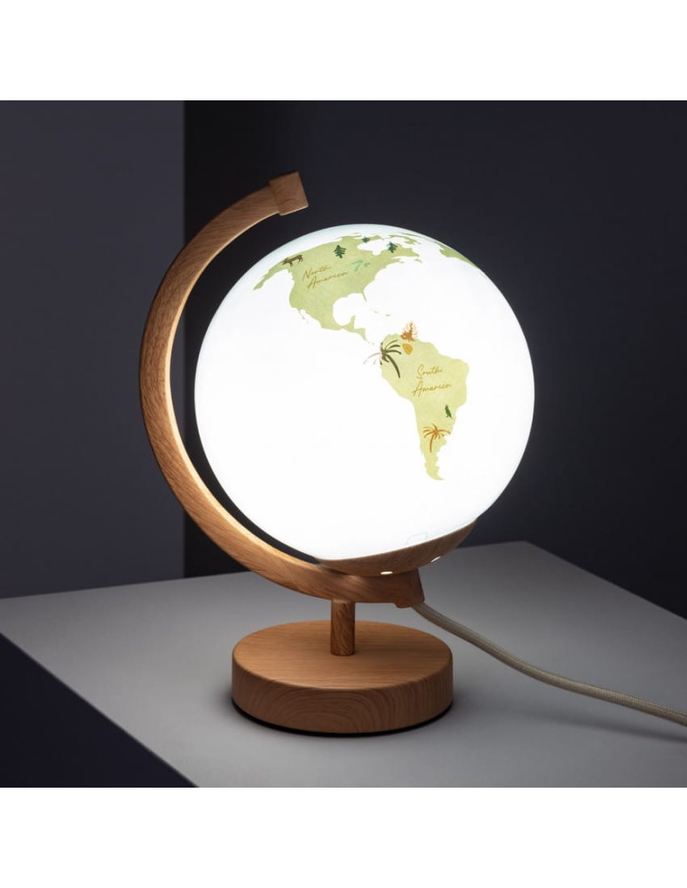 Abruzzo Lampka stołowa dla dzieci Globus E27 Globi w kolorze niebieskim ABR-GLO-B