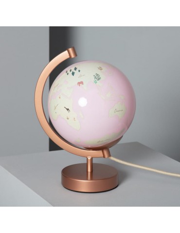 Abruzzo Globus E27 Globi children's table lamp in pink ABR-GLO-R - product 2