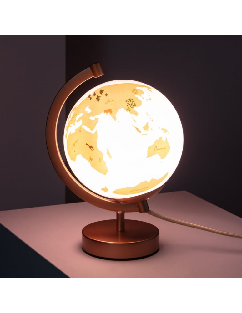 Abruzzo Lampka stołowa dla dzieci Globus E27 Globi w kolorze różowym ABR-GLO-R