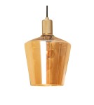 Abruzzo Lampa Wisząca Szklana kielich E27 20cm Ogi ABR-LWOGI