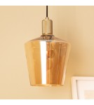 Abruzzo Lampa Wisząca Szklana kielich E27 20cm Ogi ABR-LWOGI