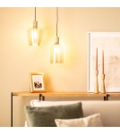 Abruzzo Lampa Wisząca Szklana kielich E27 20cm Ogi ABR-LWOGI