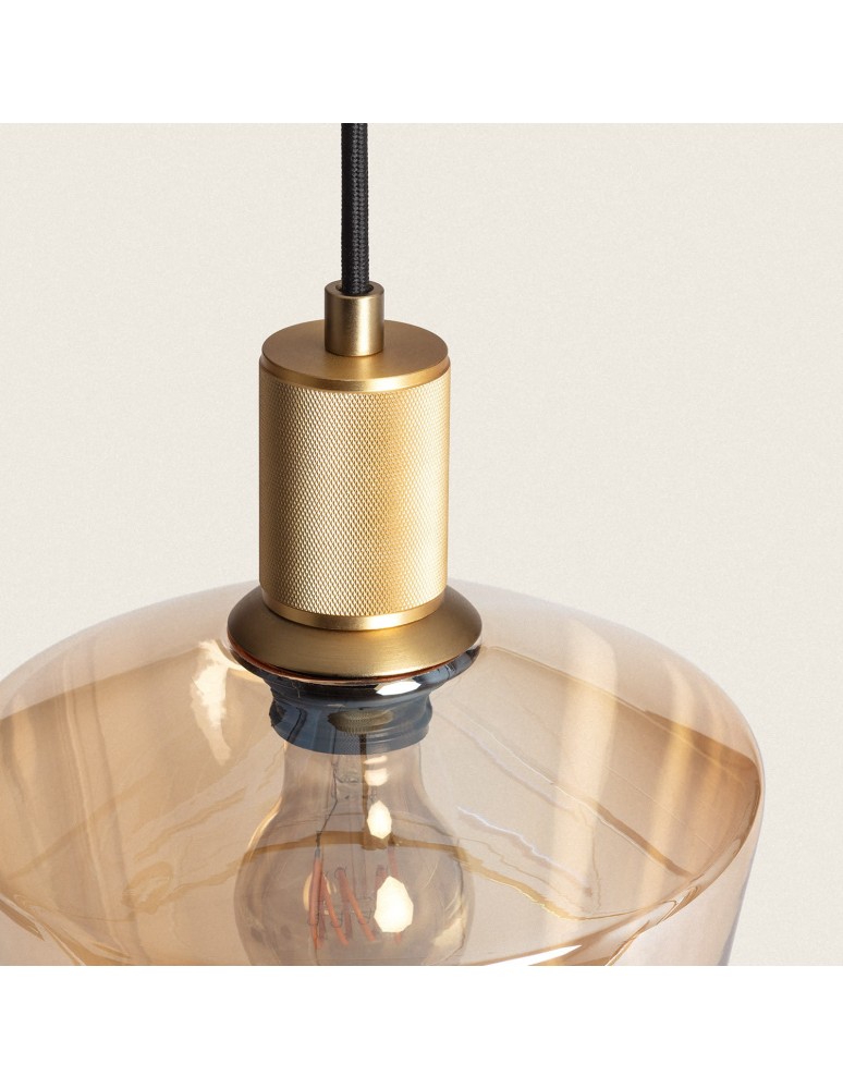 Abruzzo Lampa Wisząca Szklana kielich E27 20cm Ogi ABR-LWOGI