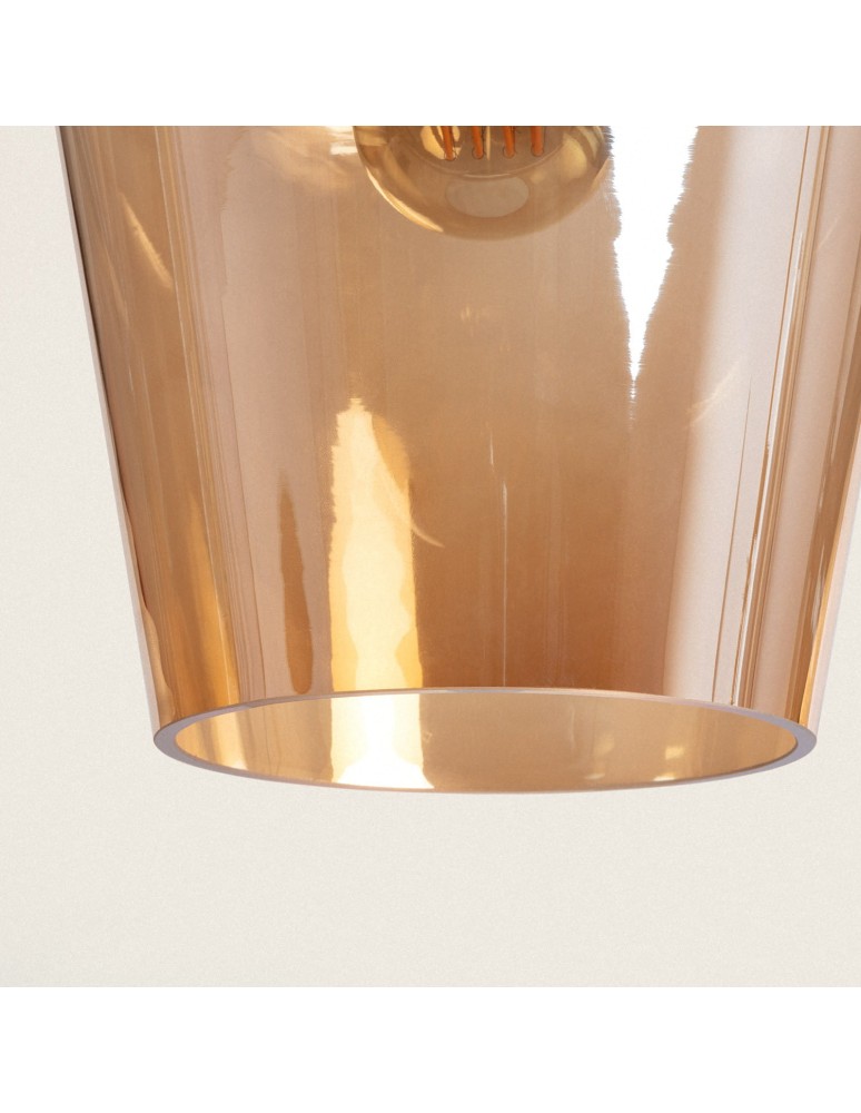 Abruzzo Lampa Wisząca Szklana kielich E27 20cm Ogi ABR-LWOGI