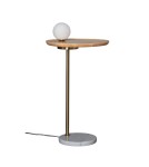 Floor lamps - Abruzzo Floor Lamp wooden table with glass ball G9 Meblo ABR-SLMEBLO-G9 - product 1