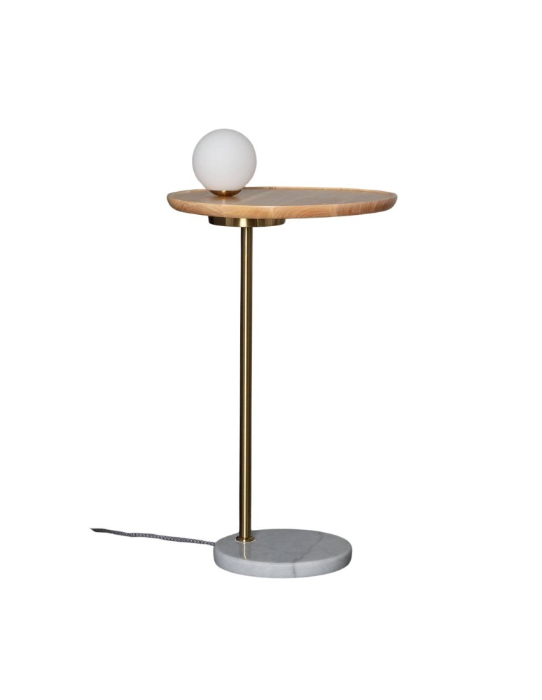 Floor lamps - Abruzzo Floor Lamp wooden table with glass ball G9 Meblo ABR-SLMEBLO-G9 - product kolory-swiatla.pl 1