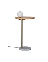 View Abruzzo Floor Lamp wooden table with glass ball G9 Meblo ABR-SLMEBLO-G9
