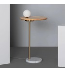 Floor lamps - Abruzzo Floor Lamp wooden table with glass ball G9 Meblo ABR-SLMEBLO-G9 - product 2