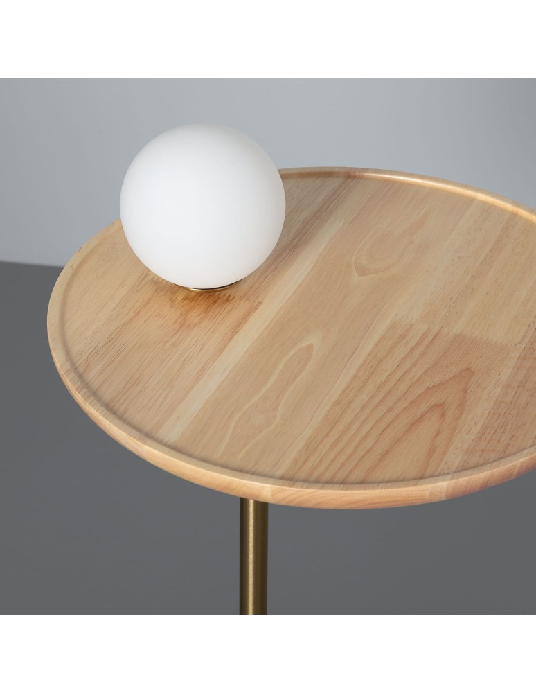 Floor lamps - Abruzzo Floor Lamp wooden table with glass ball G9 Meblo ABR-SLMEBLO-G9 - product kolory-swiatla.pl 4