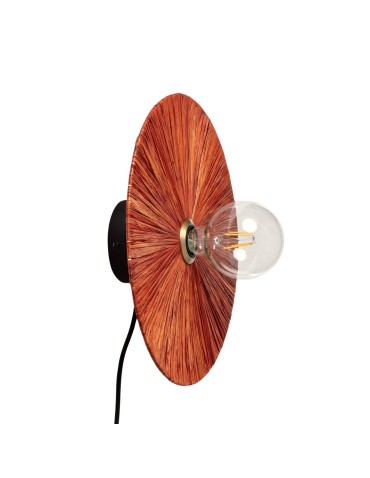 Abruzzo Wall lamp Boho Brown 35cm E27 plate Kinto ABR-KBTK-B