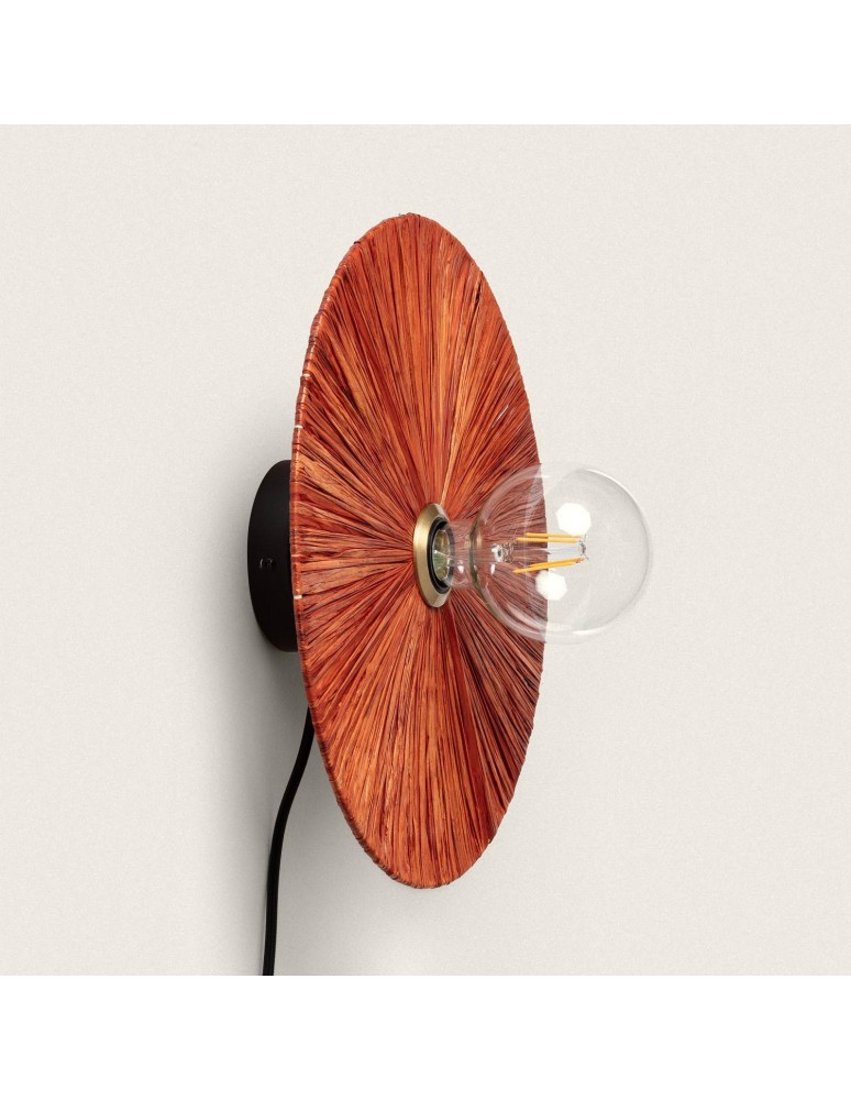 Wall lamps - Abruzzo Wall lamp Boho Brown 35cm E27 plate Kinto ABR-KBTK-B - product kolory-swiatla.pl 2