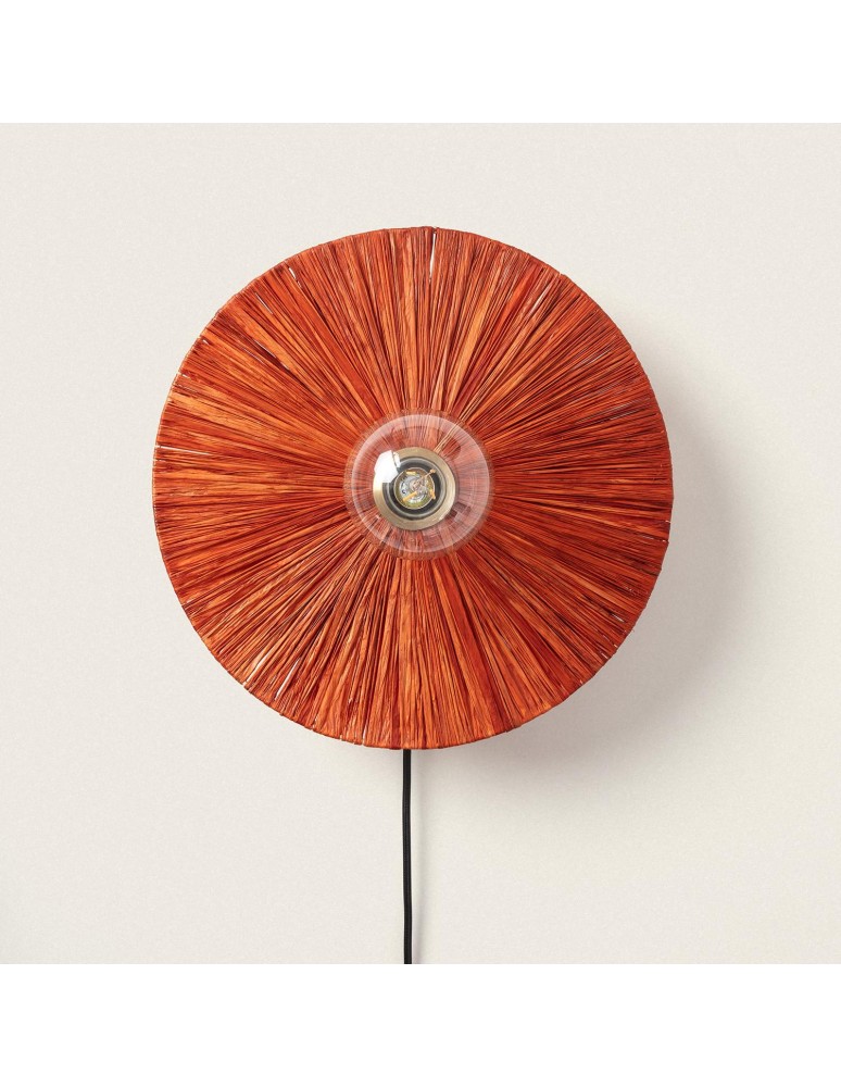 Wall lamps - Abruzzo Wall lamp Boho Brown 35cm E27 plate Kinto ABR-KBTK-B - product kolory-swiatla.pl 4