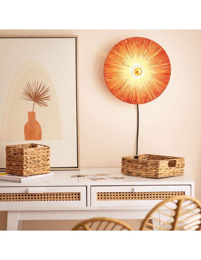 Wall lamps - Abruzzo Wall lamp Boho Brown 35cm E27 plate Kinto ABR-KBTK-B - product kolory-swiatla.pl 6