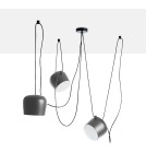 Abruzzo Nowoczesna Lampa Wisząca 3xØ30cm Szara Rittoro ABR-SHIL-E27-W