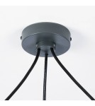 Abruzzo Nowoczesna Lampa Wisząca 3xØ30cm Szara Rittoro ABR-SHIL-E27-W