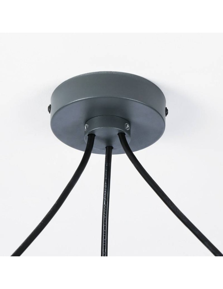 Abruzzo Nowoczesna Lampa Wisząca 3xØ30cm Szara Rittoro ABR-SHIL-E27-W