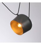 Abruzzo Nowoczesna Lampa Wisząca 3xØ30cm Szara Rittoro ABR-SHIL-E27-W