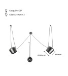 Abruzzo Nowoczesna Lampa Wisząca 3xØ30cm Szara Rittoro ABR-SHIL-E27-W