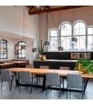 Abruzzo Nowoczesna Lampa Wisząca 3xØ30cm Szara Rittoro ABR-SHIL-E27-W