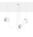 Abruzzo Nowoczesna Lampa Wisząca 3xØ30cm Biała Rittoro ABR-SHIL-E27-G