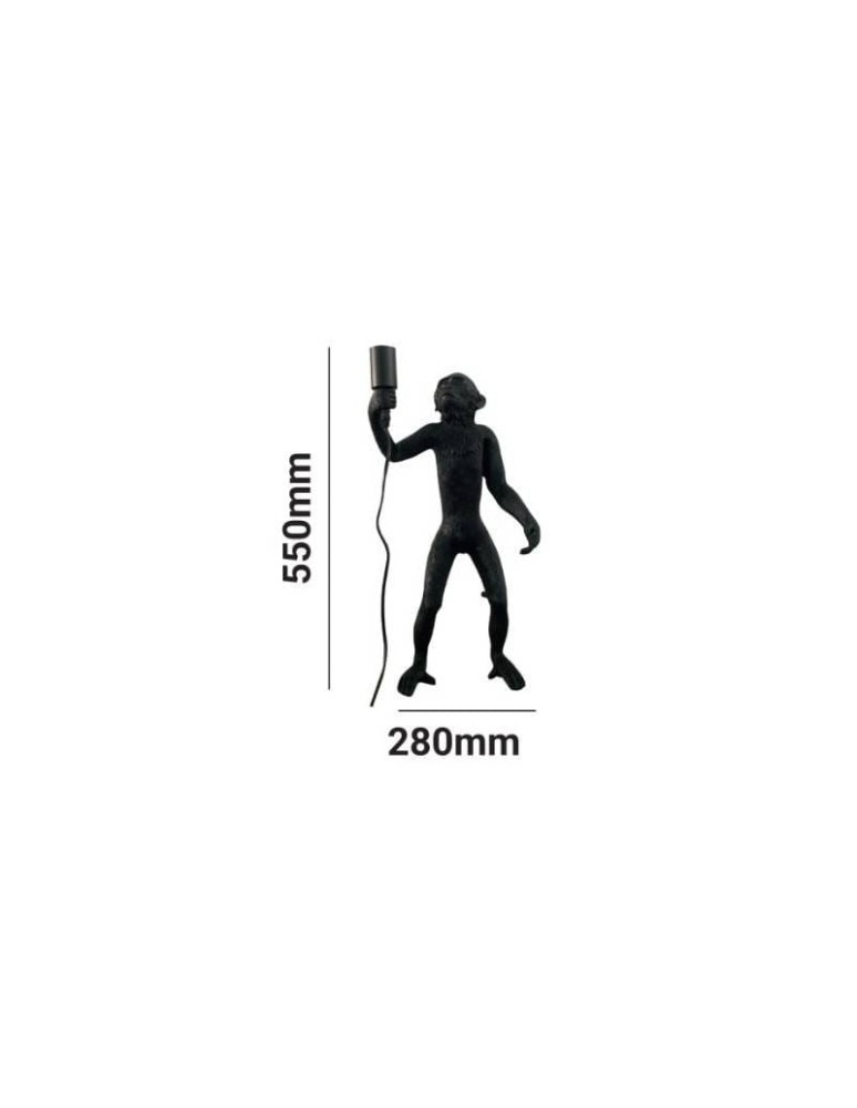 Table lamps - Abruzzo Table Lamp Black Monkey 55cm Caesar E27 ABR-KARD5-C - product kolory-swiatla.pl 3