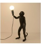 Abruzzo Lampa Stołowa Czarna Małpa 55cm Cezar E27 ABR-KARD5-C