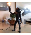 Abruzzo Lampa Stołowa Czarna Małpa 55cm Cezar E27 ABR-KARD5-C